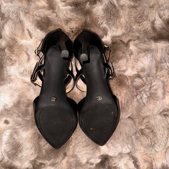 Anne Klein sling back kitten heel size 8 in black - Picture 3 of 5